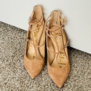 Sam Edelman strapped pumps suede